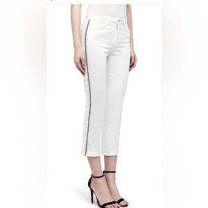 L’Agence Nadia Side Tape High Waist Crop Jeans size 28
